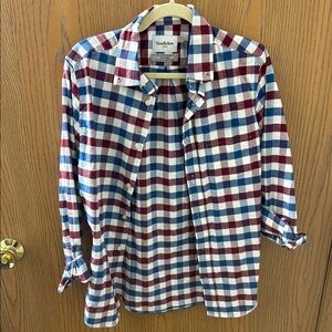 Goodfellow & Co Blue and Red Casual Button Down Shirt
